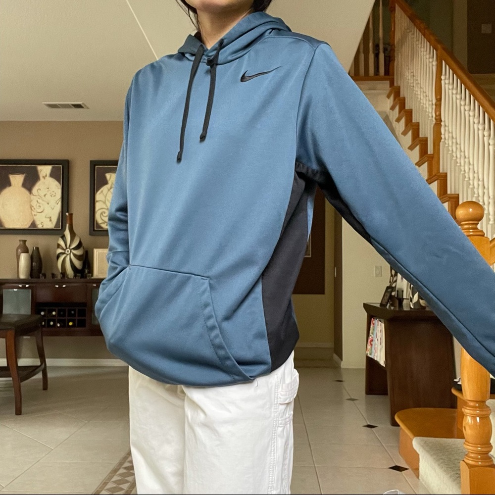blue dri fit nike hoodie